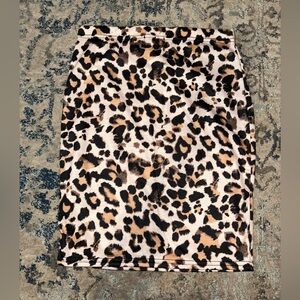nwt pretty little thing cheetah print mini skirt